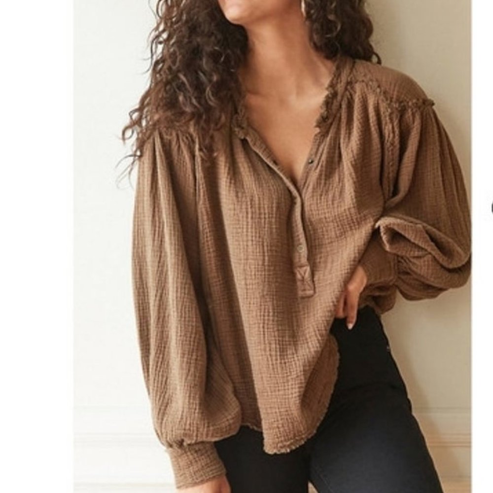 Beach Day Henley Pullover FREE PEOPLE NWT